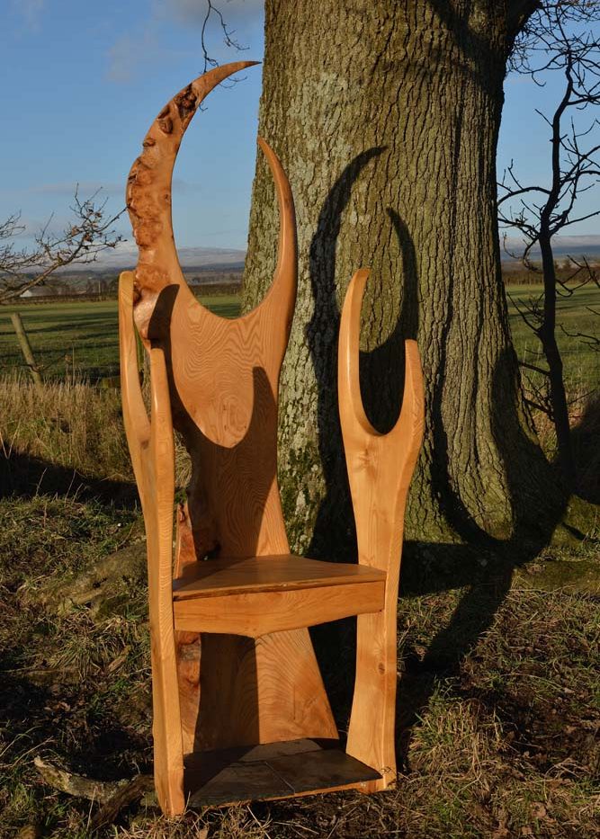A throne chair by Wood Art