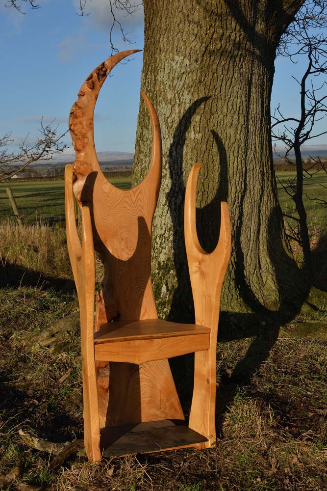 A throne chair by Wood Art