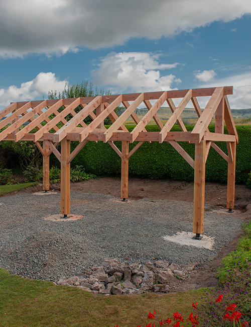 Wooden framework for a barn by Wood Art